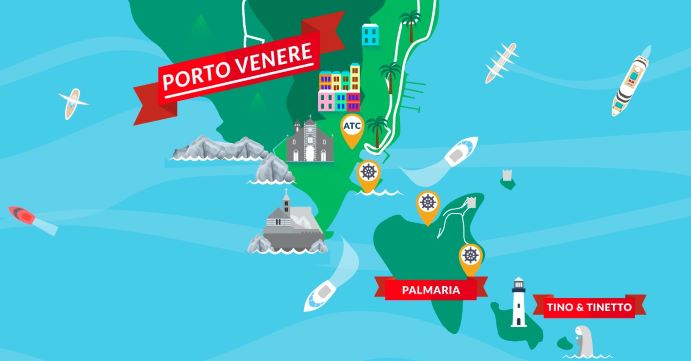 Mapa Cinqueterre Porto Venere